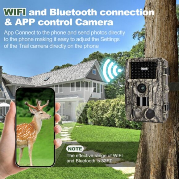 WiFi Trail Camera,4K 60MP - Picture 6 of 7